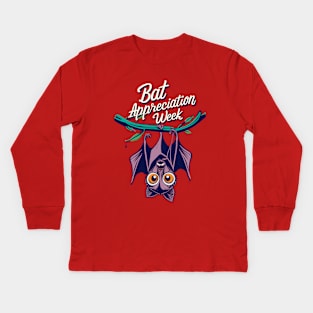 Bat Appreciation Week – October Kids Long Sleeve T-Shirt